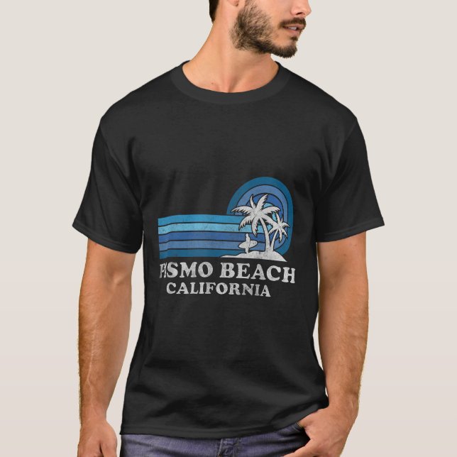 Pismo Beach California Family Summer Vacation Vint T Shirt (Framsida)
