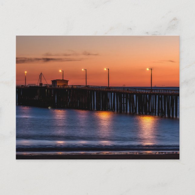Pismo Beach California Pier Postcard Vykort (Framsida)