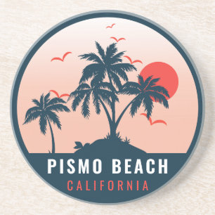 Pismo Beach California Retro Sunset Souvenirs 80-t Underlägg