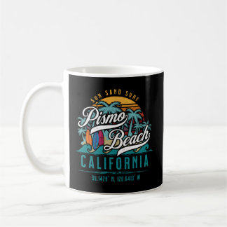 Pismo Beach California Sol Sand Surfa Handflatan T Kaffemugg