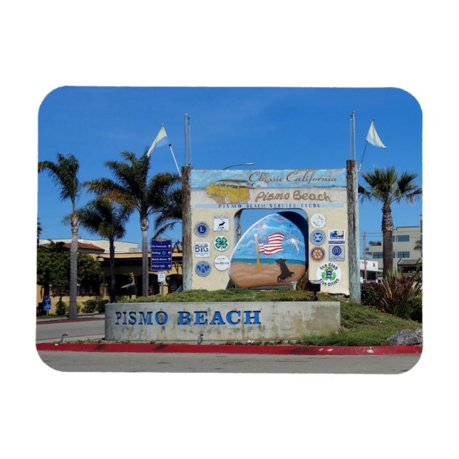 Pismo Beach California Souvenir Magnet (Horisontell)