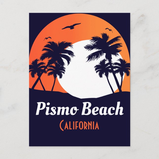 Pismo Beach California Sunset Vacation Souvenirs P Vykort (Framsida)