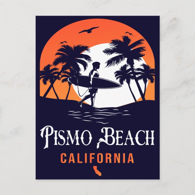 Pismo Beach California Sunset Vacation Souvenirs Vykort (Framsida)