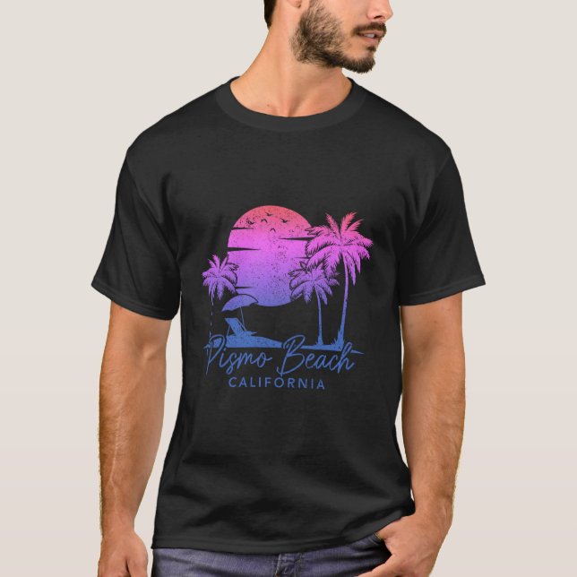 Pismo Beach California Surfa Surfer T Shirt (Framsida)