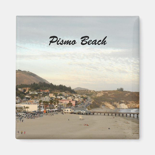 Pismo Beach California Travel Photo Magnet (Framsidan)