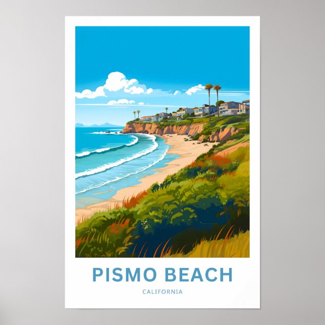 Pismo Beach California Travel Skriv ut Poster (Framsidan)