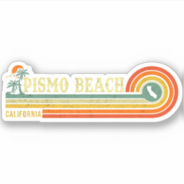 Pismo Beach California Vintage Handflatan Träd 60- Klistermärken