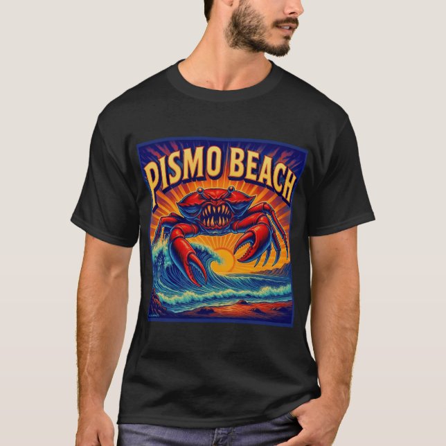 PISMO BEACH CRAB MONSTER TEE. T SHIRT (Framsida)