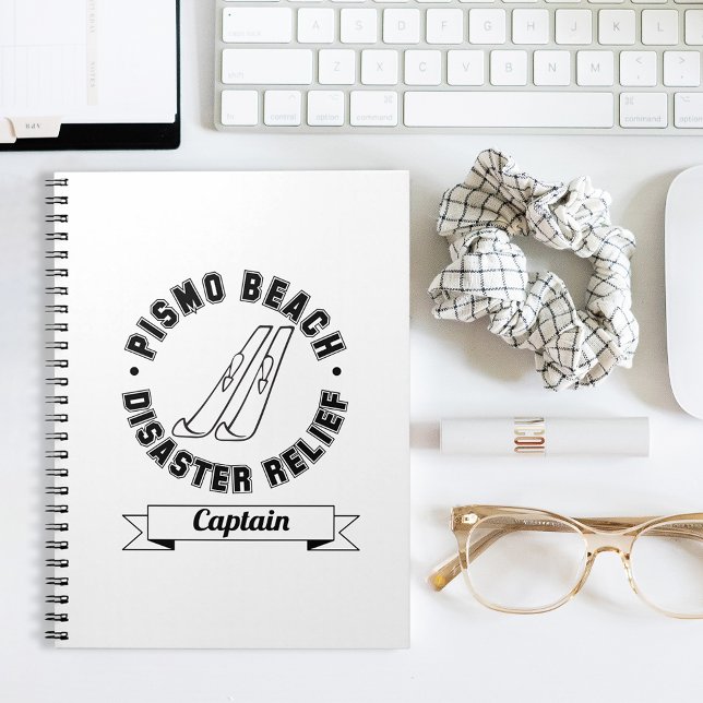Pismo Beach Disaster Relief Kapten Anteckningsbok Med Spiral (Skapare uppladdad)
