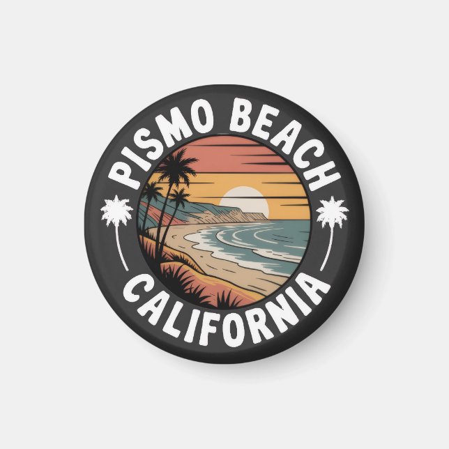 Pismo Beach, Kalifornien Teckning Magnet (Framsidan)