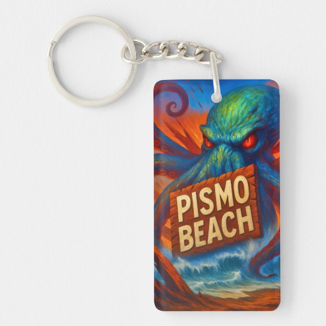 PISMO BEACH KEYCHAIN. (Framsidan)