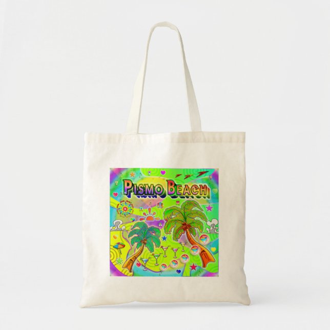 Pismo Beach Mind Focus Tote Bag Tygkasse (Framsidan)