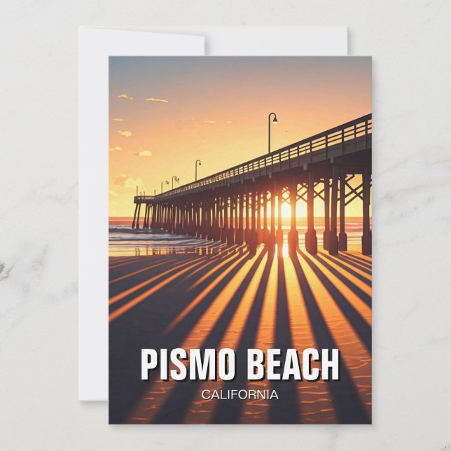 Pismo Beach Pier California Julkort (Framsida)