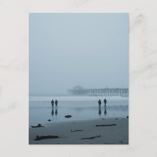 Pismo Beach Pier i dimma Vykort (Framsida)
