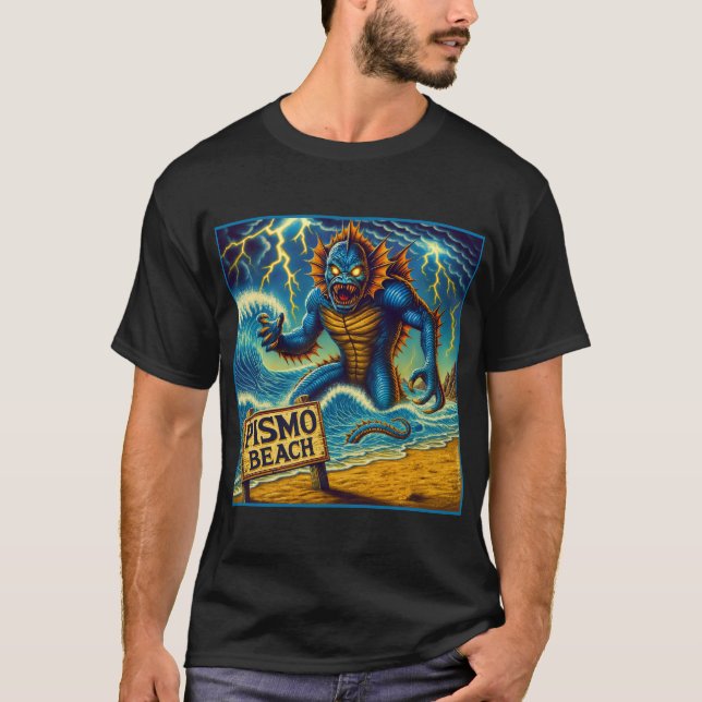 PISMO BEACH TERROR TEE. T SHIRT (Framsida)
