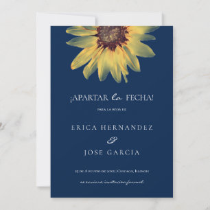 Piso rústico de girasol sparar datumkortet spara datumet