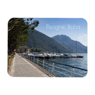 Pisogne och Sjö Iseo, Lombardiet, Italien Magnet