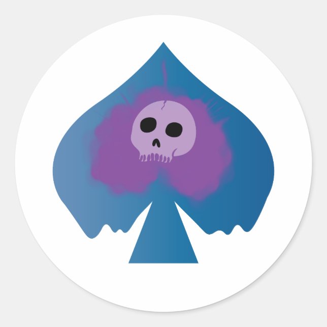 Pisonerad spade runt klistermärke (Framsida)