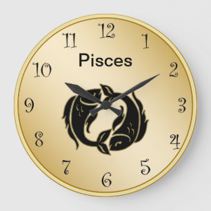 Pissar zodiakväggslocket stor klocka