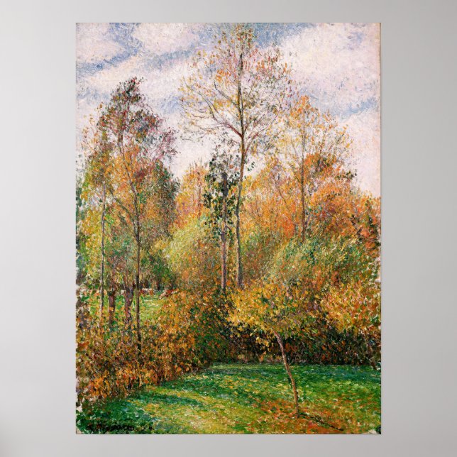 Pissarro - Automne Peupliers Eragny, höstpoppar Poster (Framsidan)