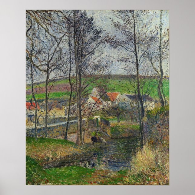 Pissarro - Bankerna på synen i Osny Poster (Framsidan)