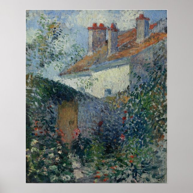 Pissarro - Bostäder vid Pontoise 1878 Poster (Framsidan)