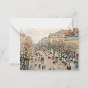 Pissarro - Boulevard Montmartre, eftermiddagen Sol Anteckningskort