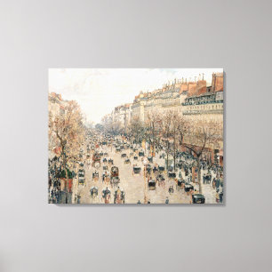 Pissarro - Boulevard Montmartre, eftermiddagen Sol Canvastryck