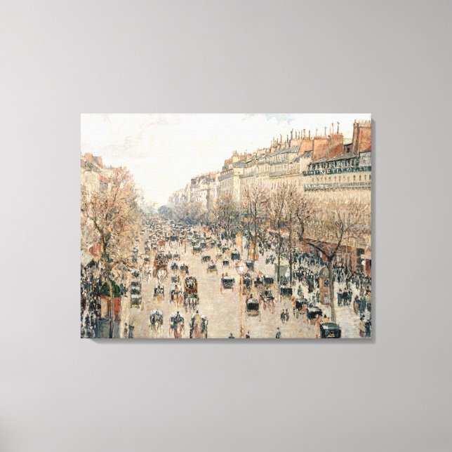Pissarro - Boulevard Montmartre, eftermiddagen Sol Canvastryck (Framsida)
