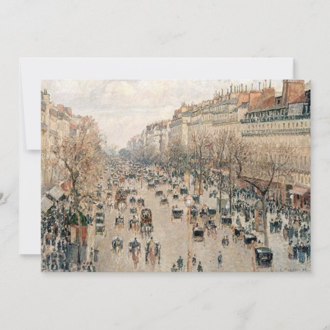 Pissarro - Boulevard Montmartre, eftermiddagen Sol Inbjudningar (Framsida)