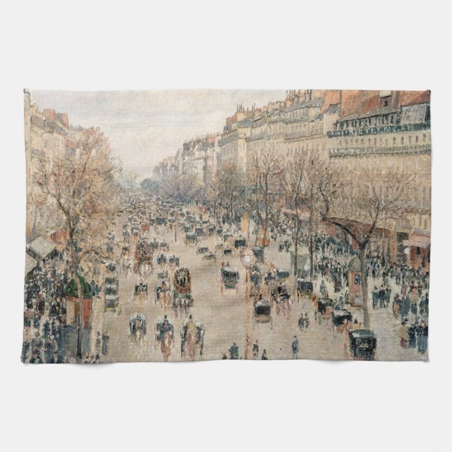 Pissarro - Boulevard Montmartre, eftermiddagen Sol Kökshandduk (Horisontell)