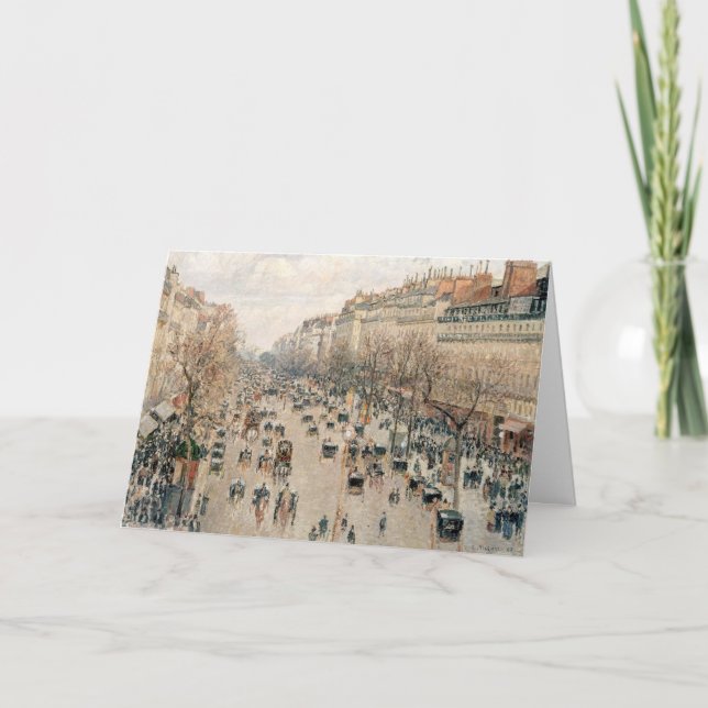 Pissarro - Boulevard Montmartre, eftermiddagen Sol Kort (Framsida)