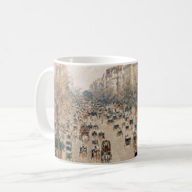 Pissarro - Boulevard Montmartre, Eftermiddagssol Kaffemugg (Framsida vänster)