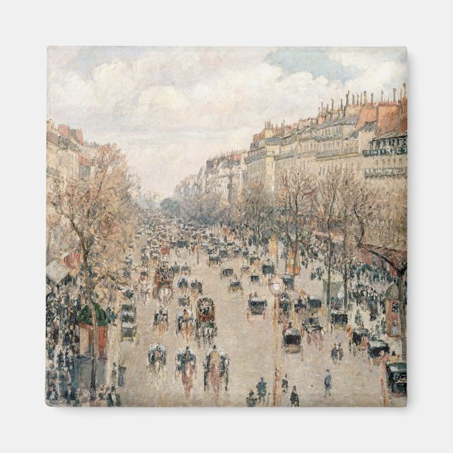 Pissarro - Boulevard Montmartre, Eftermiddagssol Magnet (Framsidan)