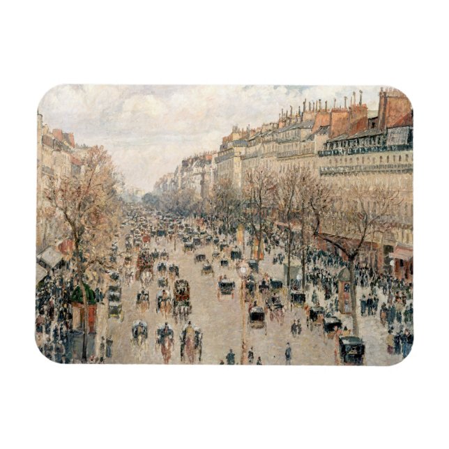Pissarro - Boulevard Montmartre, Eftermiddagssol Magnet (Horisontell)