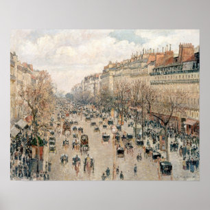 Pissarro - Boulevard Montmartre, Eftermiddagssol Poster
