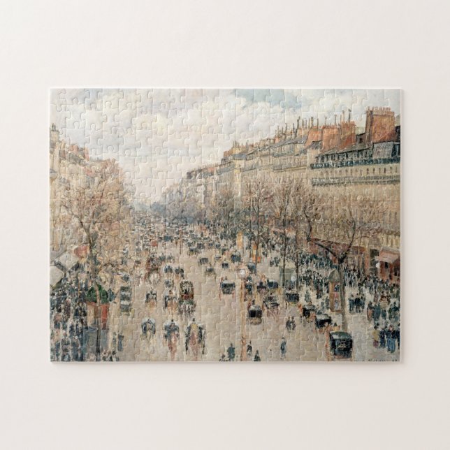 Pissarro - Boulevard Montmartre, Eftermiddagssol Pussel (Horisontell)