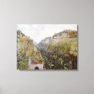Pissarro - Boulevard Montmartre, Mardi Gras Canvastryck
