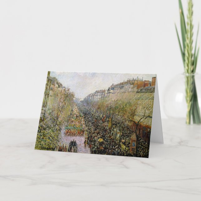Pissarro - Boulevard Montmartre, Mardi Gras Kort (Framsida)