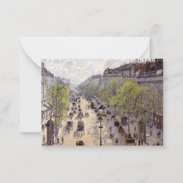 Pissarro - Boulevard Montmartre, Vår Anteckningskort (Framsida)