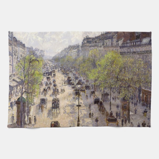 Pissarro - Boulevard Montmartre, Vår Kökshandduk (Horisontell)