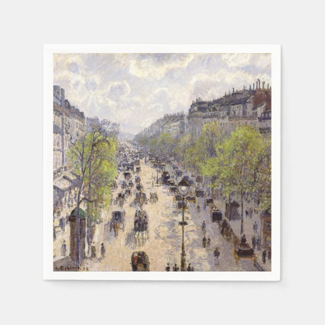 Pissarro - Boulevard Montmartre, Vår Pappersservett (Framsidan)