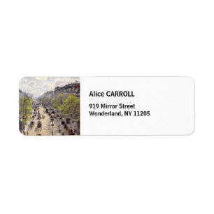 Pissarro - Boulevard Montmartre, Vår Returadress Etikett