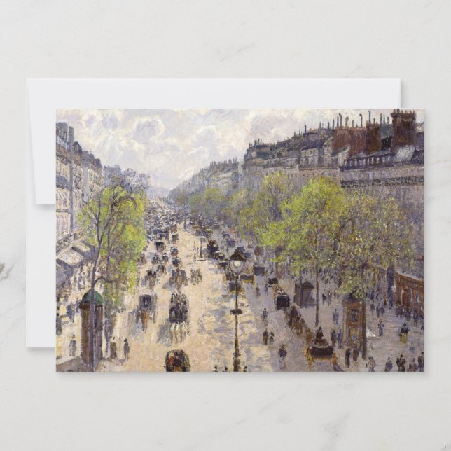 Pissarro - Boulevard Montmartre, Vår Tack Kort (Framsida)