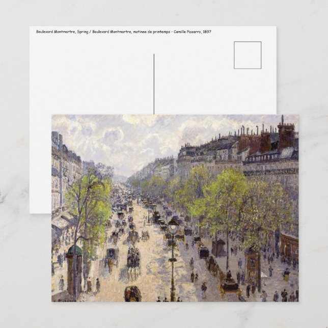 Pissarro - Boulevard Montmartre, Vår Vykort (Fram/baksida)