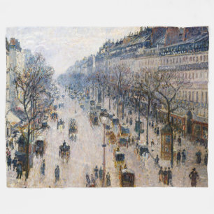 Pissarro - Boulevard Montmartre, Winter God morgon Fleecefilt