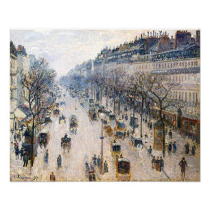 Pissarro - Boulevard Montmartre, Winter God morgon Fototryck