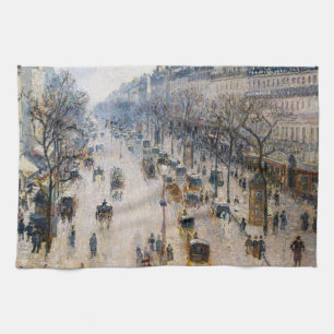 Pissarro - Boulevard Montmartre, Winter God morgon Kökshandduk