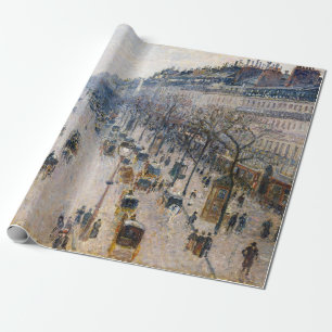Pissarro - Boulevard Montmartre, Winter God morgon Presentpapper