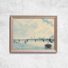 Pissarro Charing Kor Bridge London Old Art Wall Poster